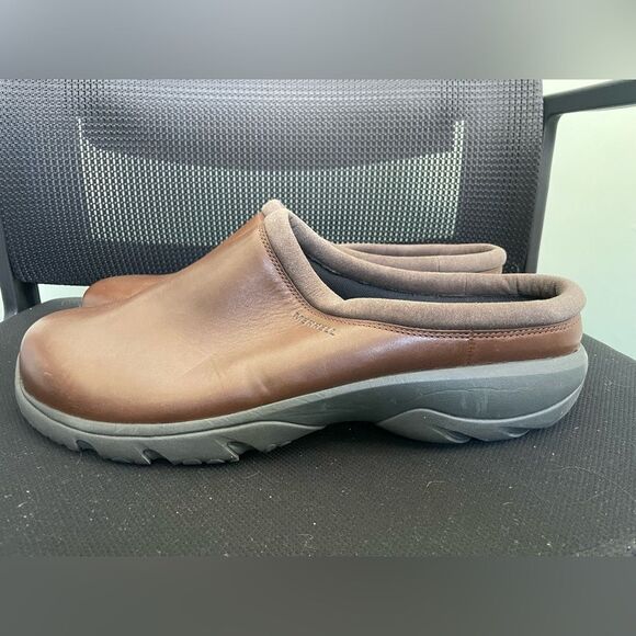 Merrell Men’s Encore Rexton AC Brown Leather Clogs Sz 15 - Picture 1 of 8